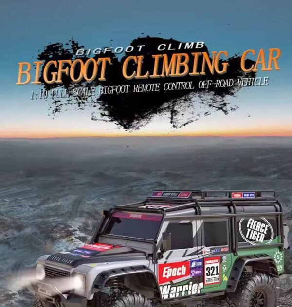 HB Zp1006 4wd Remote Control Car 1:10 Simulation Off-Road Rock Crawler Defender Monster Truck - Gray