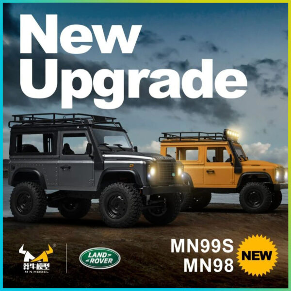 MN 99s New Upgraded V2 RC Land Rover Licensed Defender 4×4 Off Road Remote Control Crawler