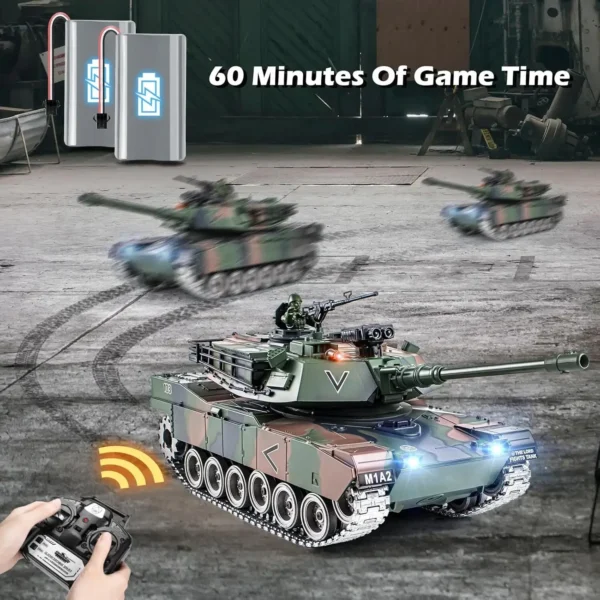 1:18 Scale Alloy Metal M1A2 Abrams Remote Control Model Army Military RC Tank