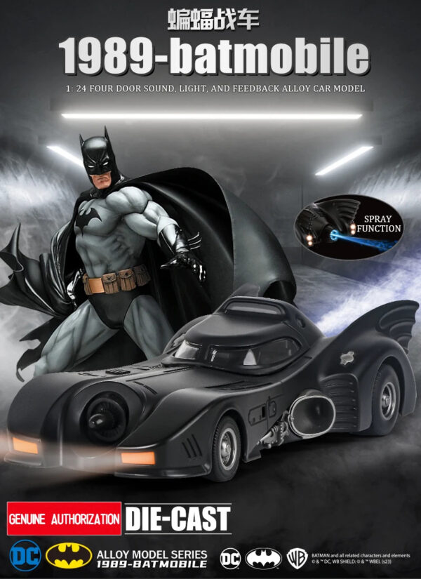 1:24 Batmobile 1989 Classic diecast models car simulation batman chariot alloy car