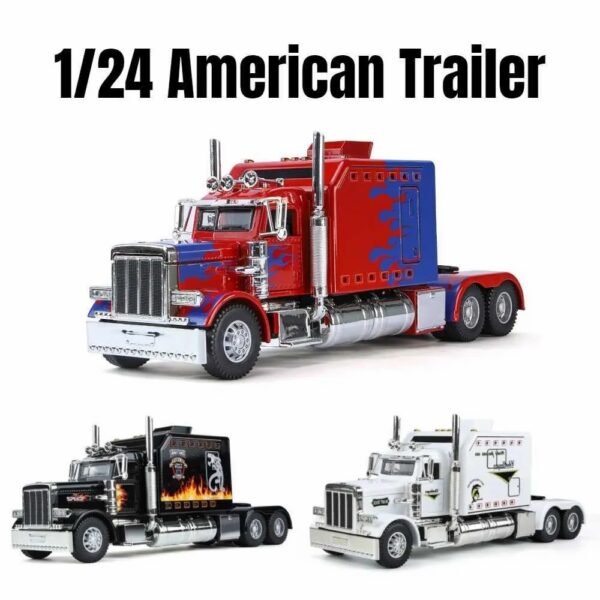 1:24 American Heavy Diecast Models Truck Trailer Head Alloy Vehicles