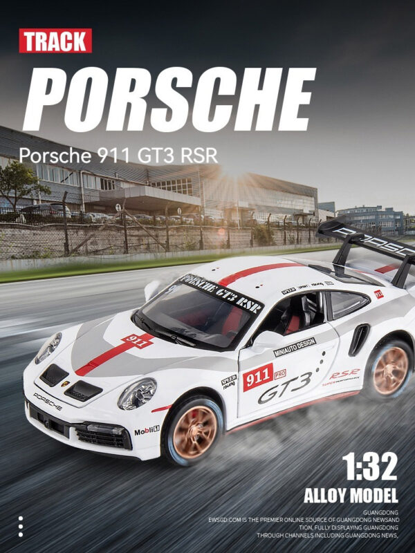 1:32 Porsches 911 Super Metal Diecast Alloy Model Car