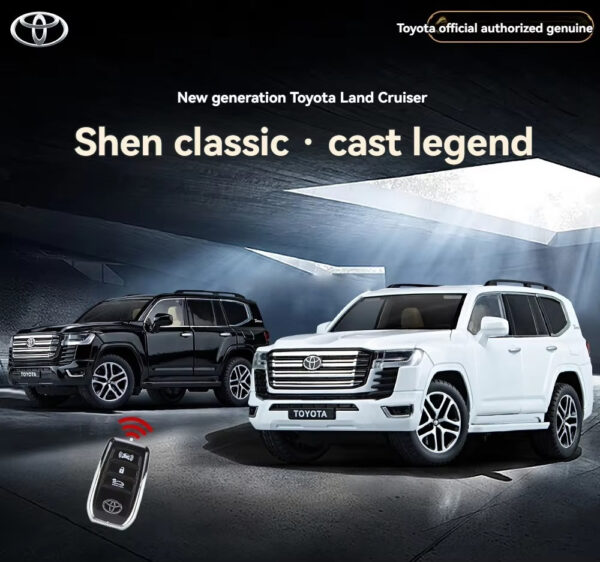 1:24 LAND CRUISER LC300 SUV with RC Key Simulation Diecast Alloy Metal Model Car