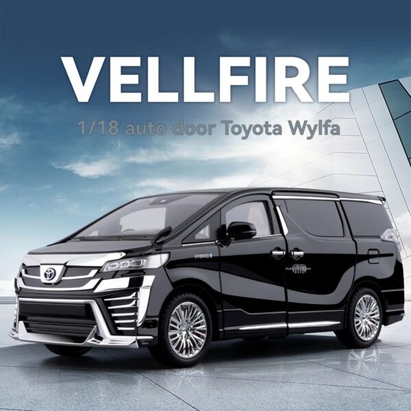1:18 Toyota Vellfire Genuine License Alloy Diecast Models Car electric side sliding door