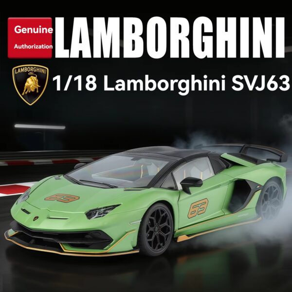1:18 Lamborghinis Aventadors SVJ 63 Officially authorized Alloy Diecasts Model Car